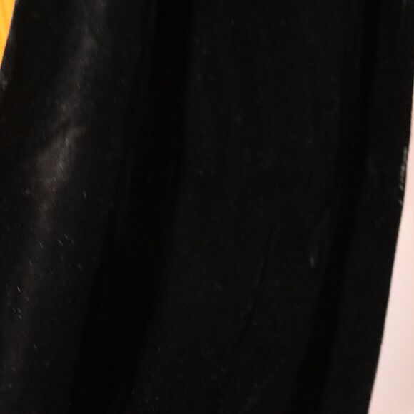 V. Fraas Black Velvet Long Fringe Wrap Scarf Elegant Evening Accessory - Picture 5 of 12